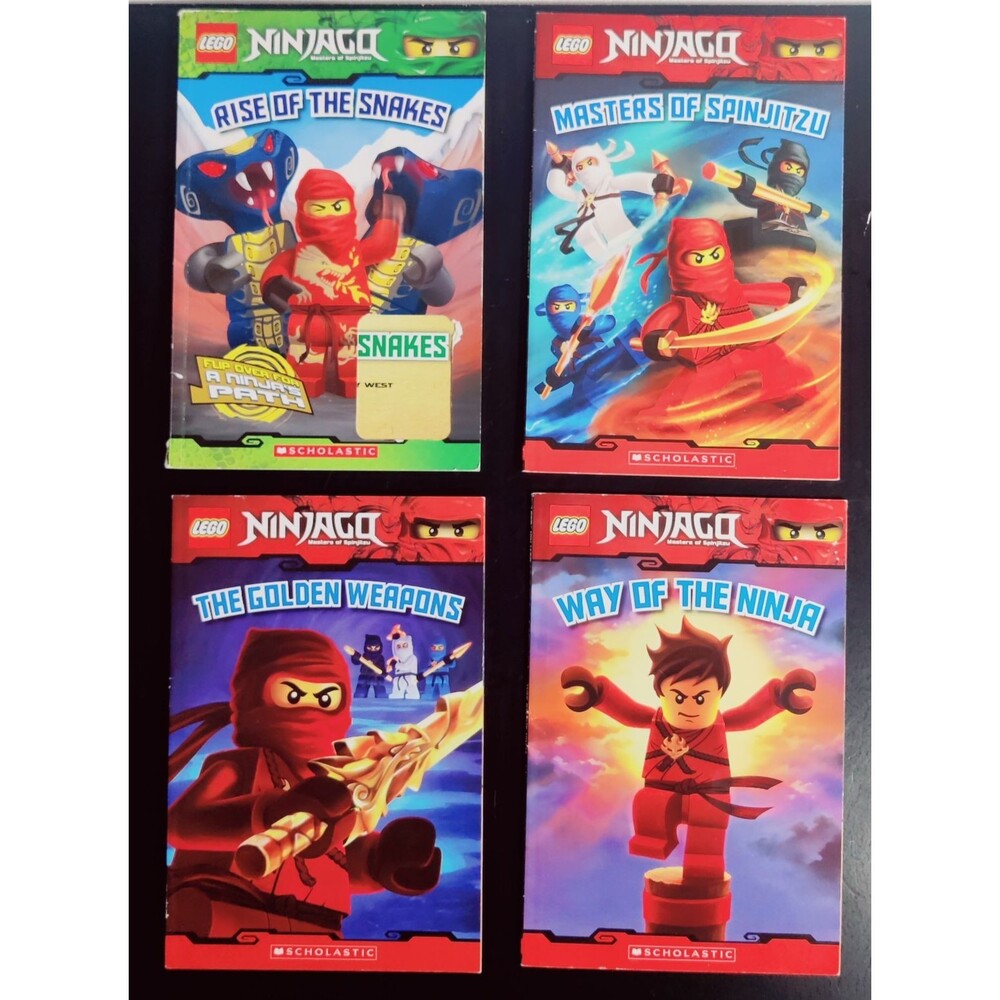 LOT of 4 LEGO Ninjago Paperback Books Mixed Lot of 4 Books Ninja